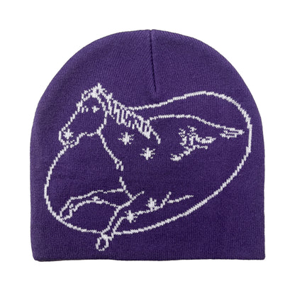 Pegasus Skully Beanie - Purple