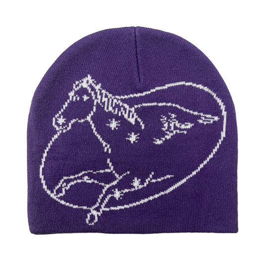 Pegasus Skully Beanie - Purple