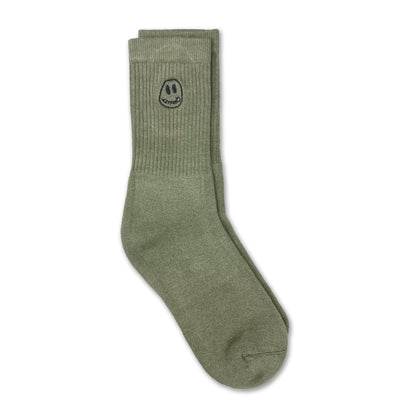 Mono Smiler Socks - Olive