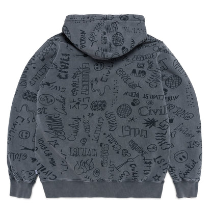 Team AOP Hoodie - Washed Black