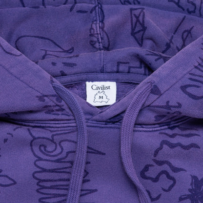 Team AOP Hoodie - Washed Purple