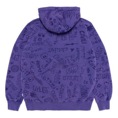 Team AOP Hoodie - Washed Purple