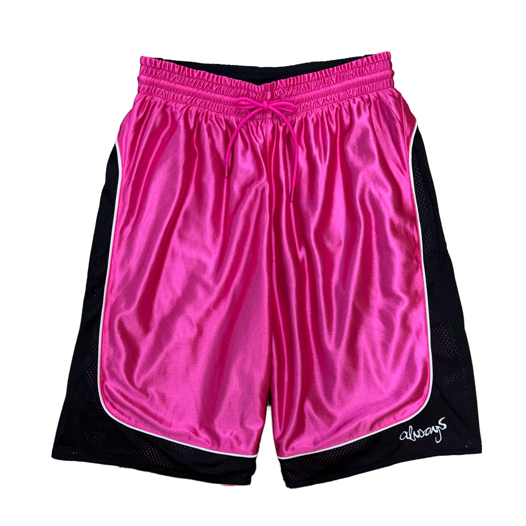 Reversible Court Shorts - Black / Fuchsia
