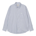 Beale L/S Shirt - Stripe, Gentle Blue / White