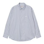 Beale L/S Shirt - Stripe, Gentle Blue / White