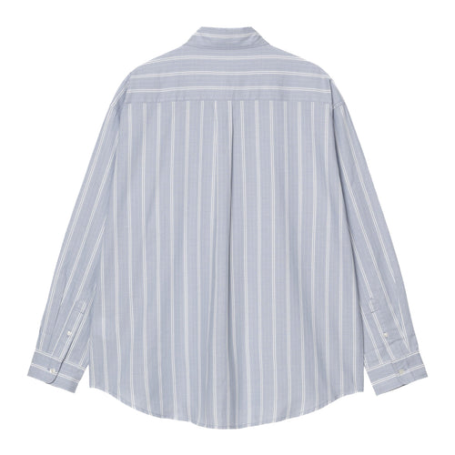 Beale L/S Shirt - Stripe, Gentle Blue / White