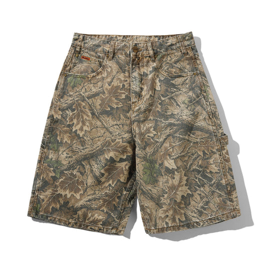 Carpenter Denim Shorts - Forest Camo