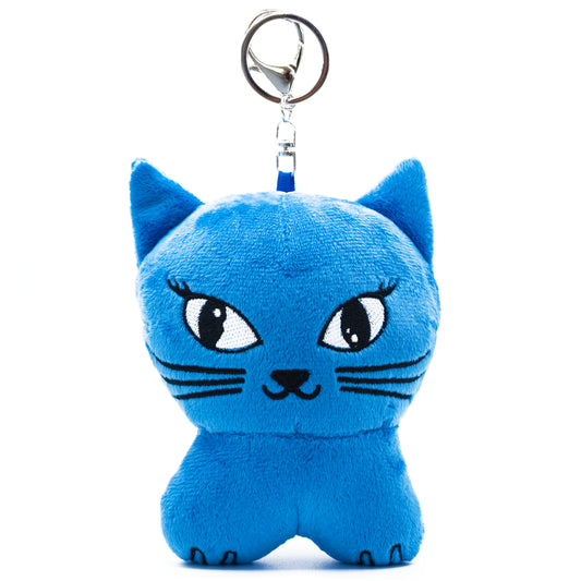 Cat Plushie Keychain - Blue