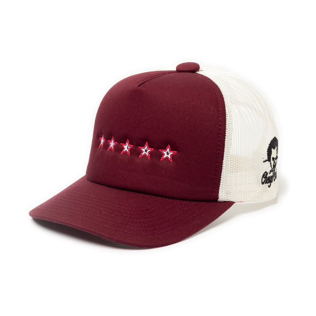 2.5 Stars Trucker Cap - Burgundy