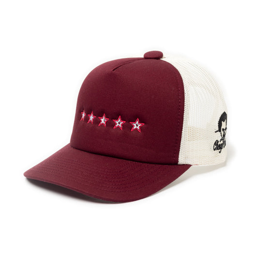 2.5 Stars Trucker Cap - Burgundy