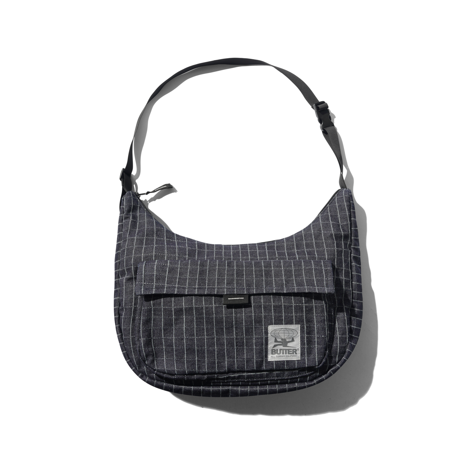 Crossbody Bag - Grid Denim