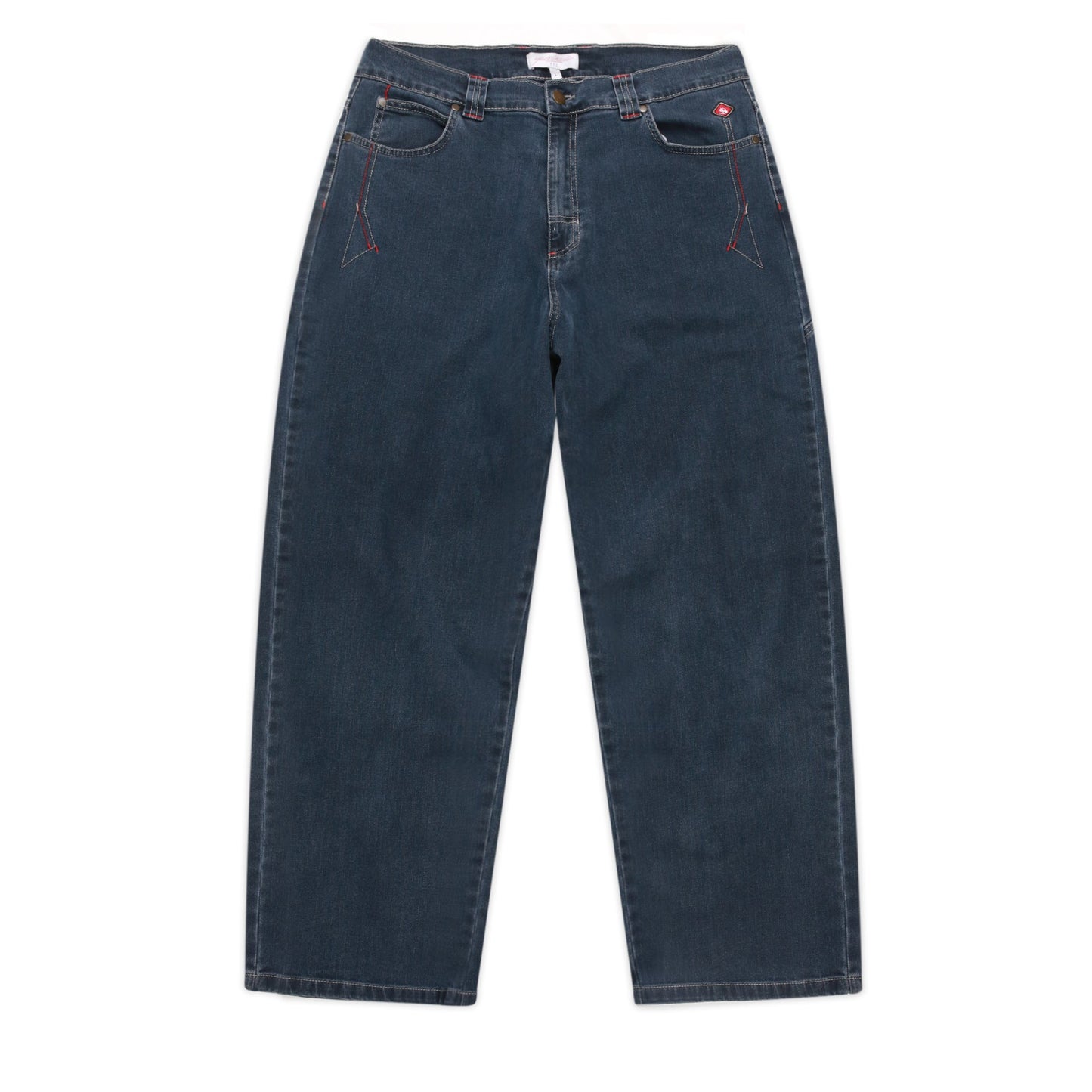 Blue jeans on a white background