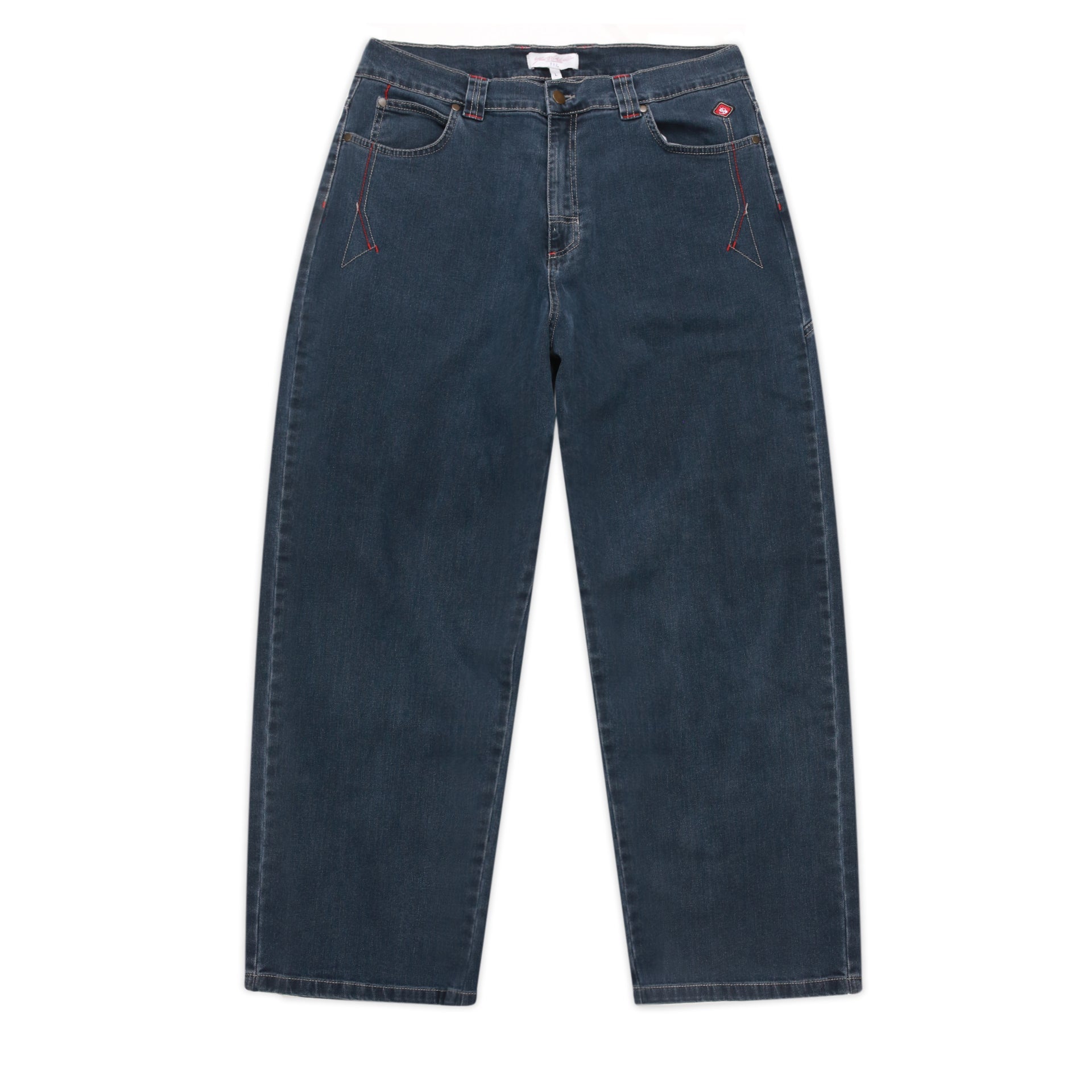 Blue jeans on a white background