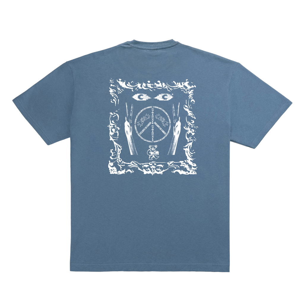 Cybercafé x Exclusive Os Cabides Peace Tee - Blue