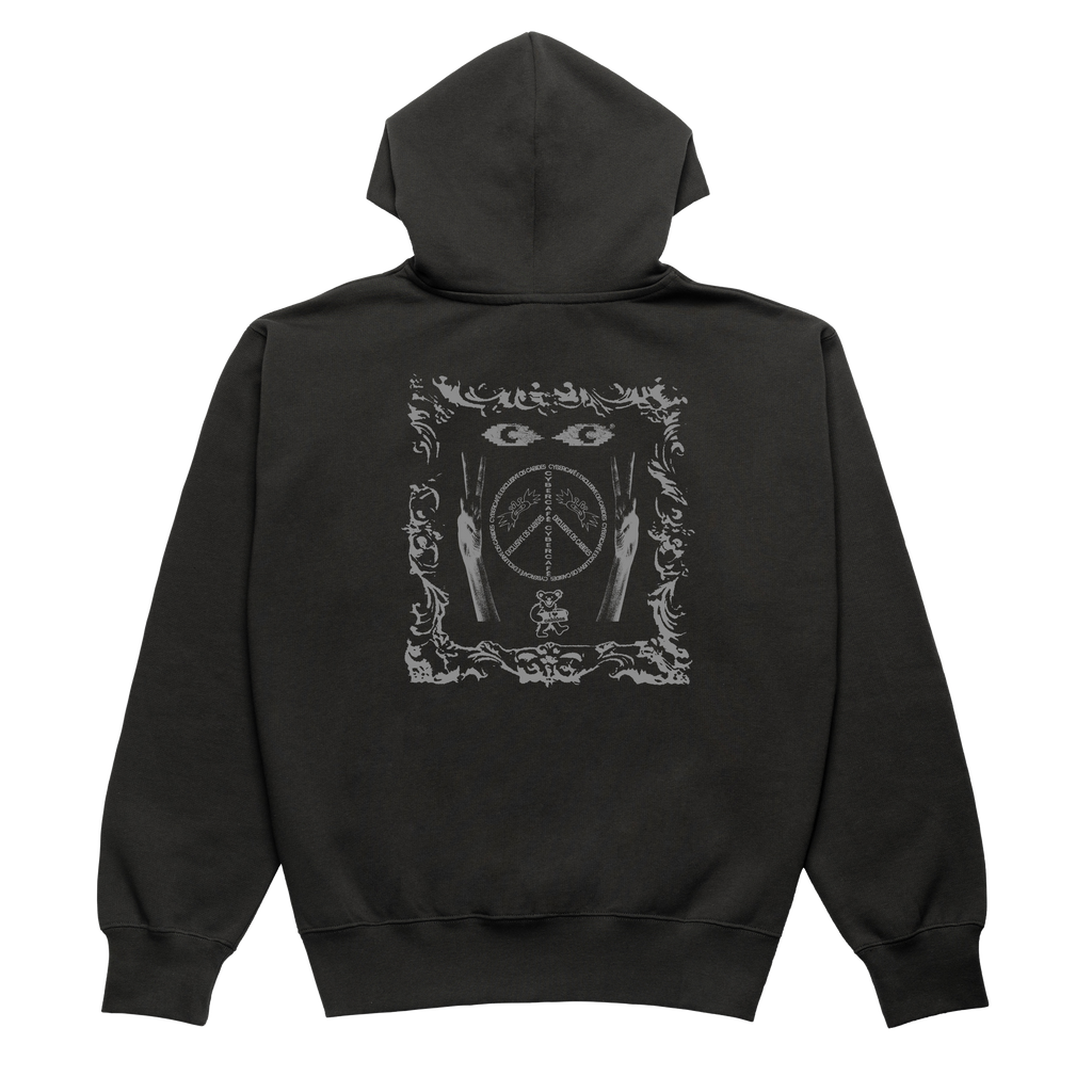 Cybercafé x Exclusive Os Cabides Peace Hoodie - Charcoal