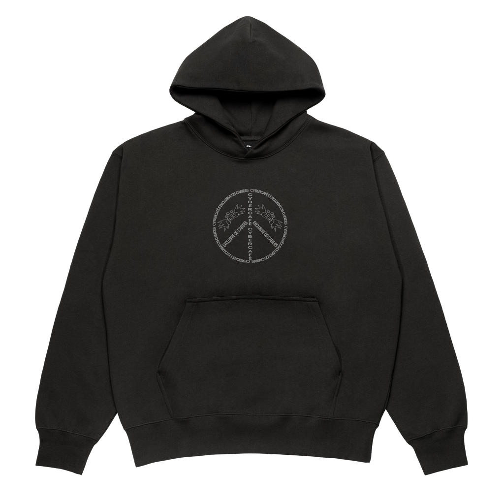 Cybercafé x Exclusive Os Cabides Peace Hoodie - Charcoal