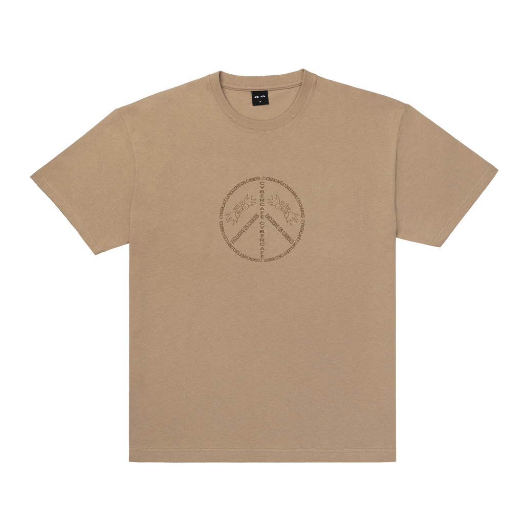 Cybercafé x Exclusive Os Cabides Peace Tee - Sand