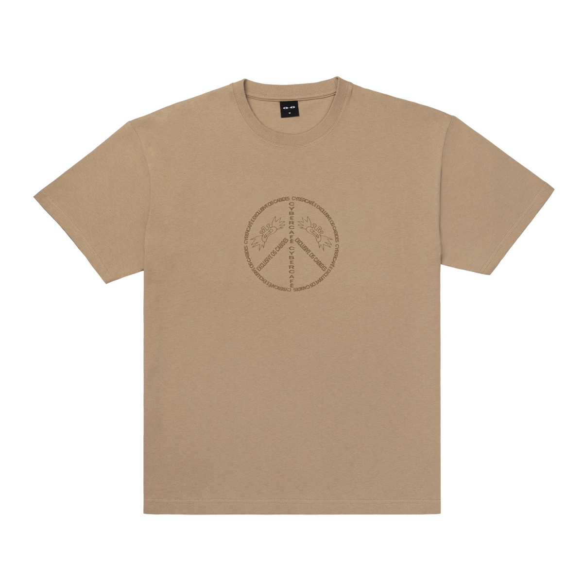 Cybercafé x Exclusive Os Cabides Peace Tee - Sand