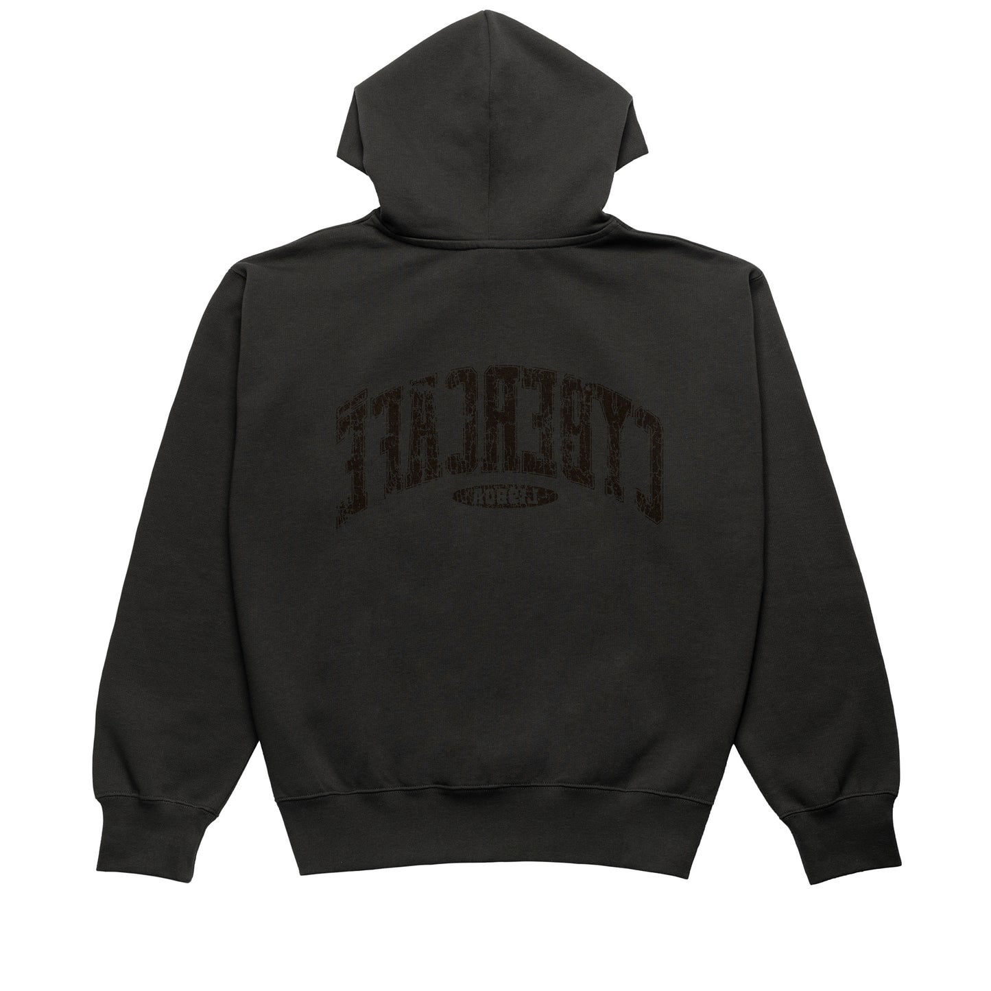 Distressed Varsity Logo Hoodie - Charcoal