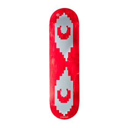 Silver Logo Deck - Red