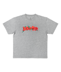 Poppy Flowers Tee - Heather Grey
