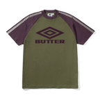 Diamond Logo Raglan Tee - Army / Eggplant