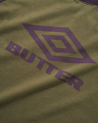 Diamond Logo Raglan Tee - Army / Eggplant