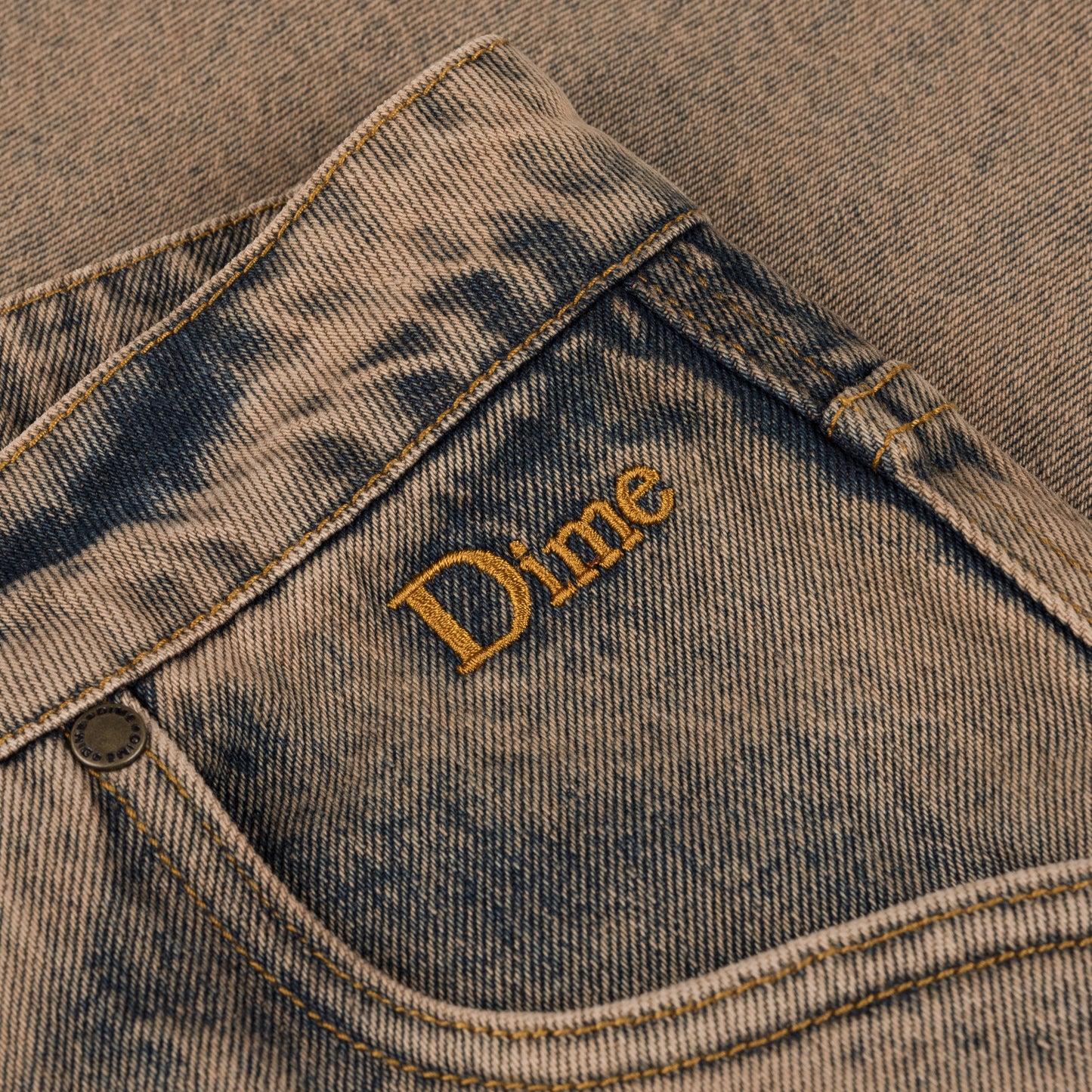 Classic Baggy Denim Pants - Overdyed Brown