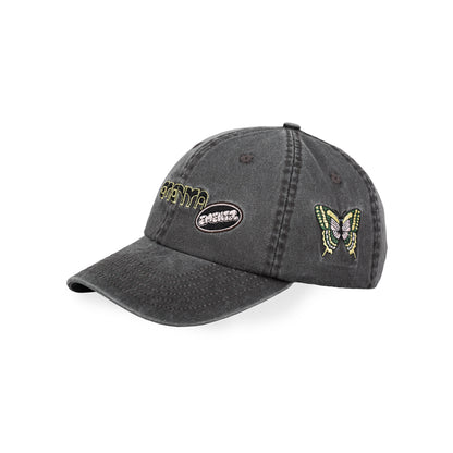 Dots Patch Cap - Washed Black
