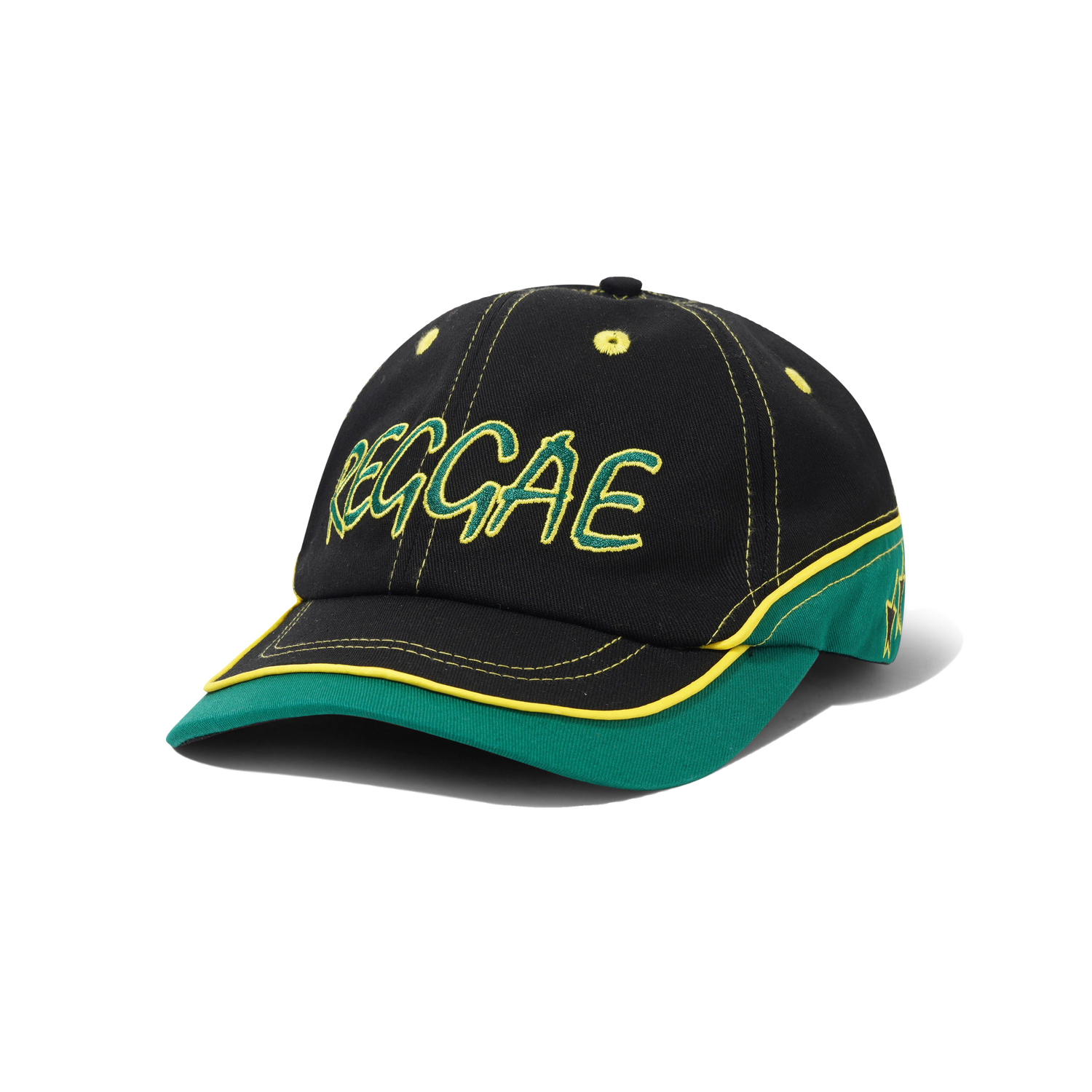 Dub 6 Panel Cap - Black / Green