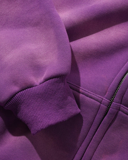 Encounter Zip-Thru Hoodie - Washed Purple