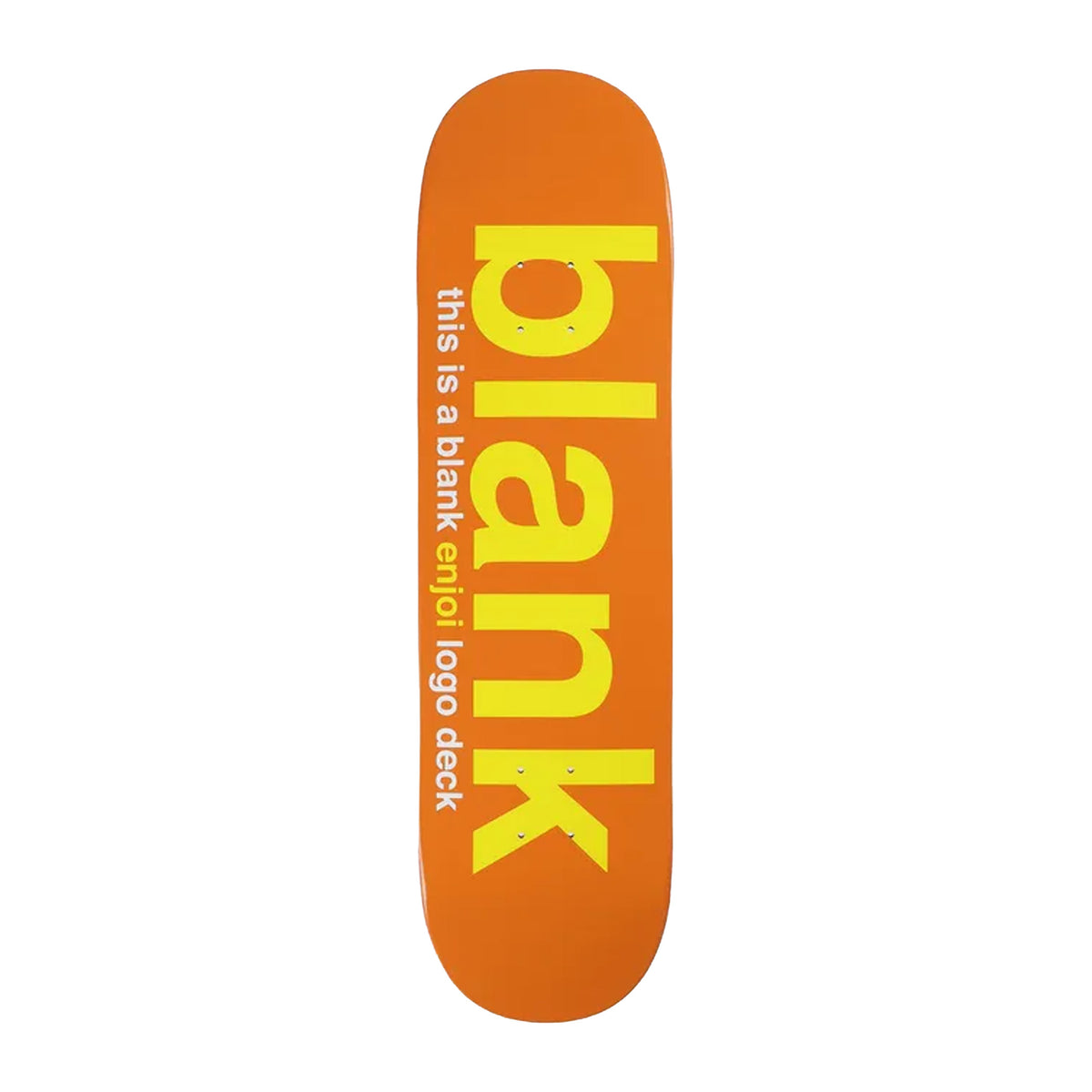 "Blank" Skateboard Deck - Orange