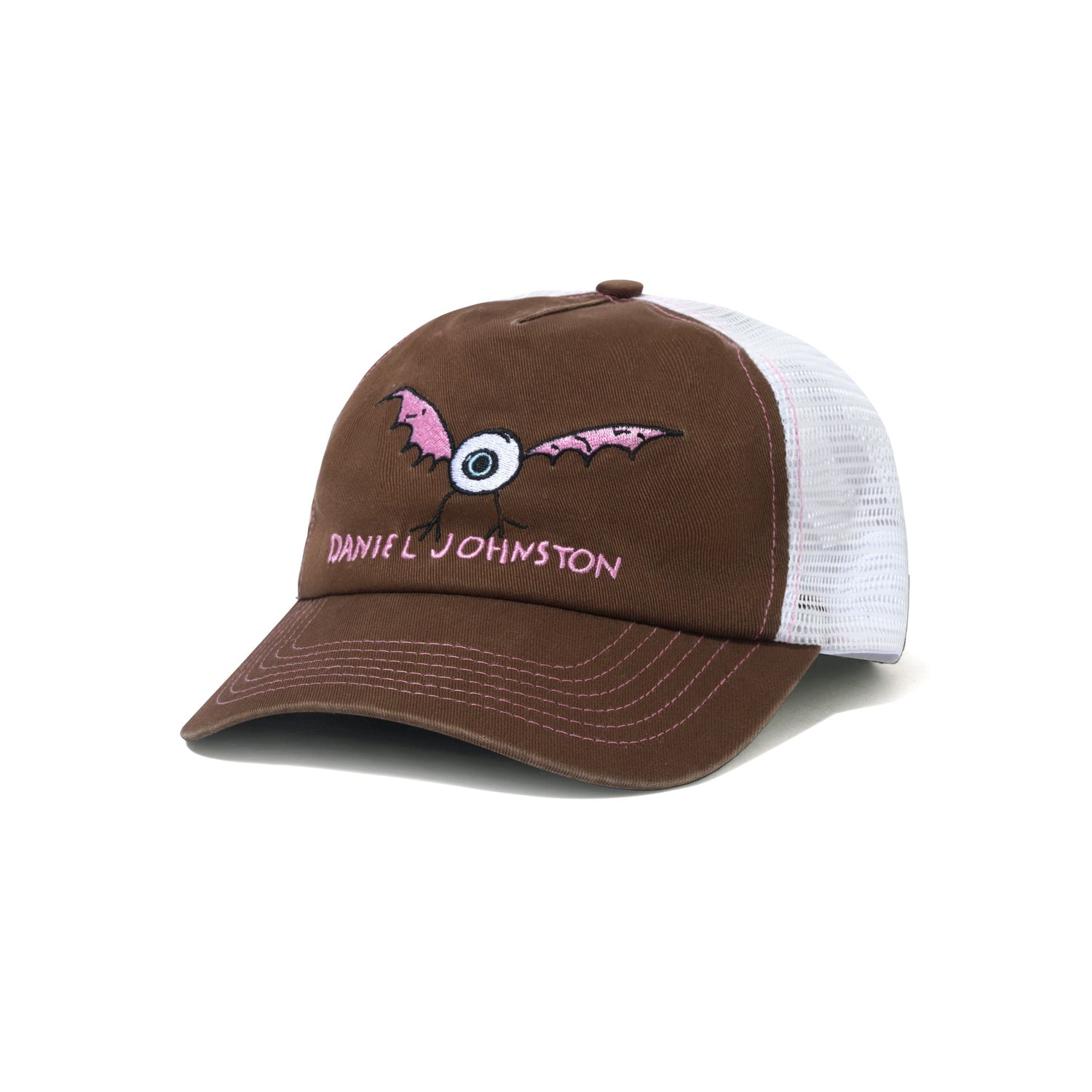 Daniel Johnston Eye Trucker Cap - Brown