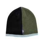Striped Beanie - Khaki / Blue / Black