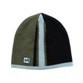 Striped Beanie - Khaki / Blue / Black