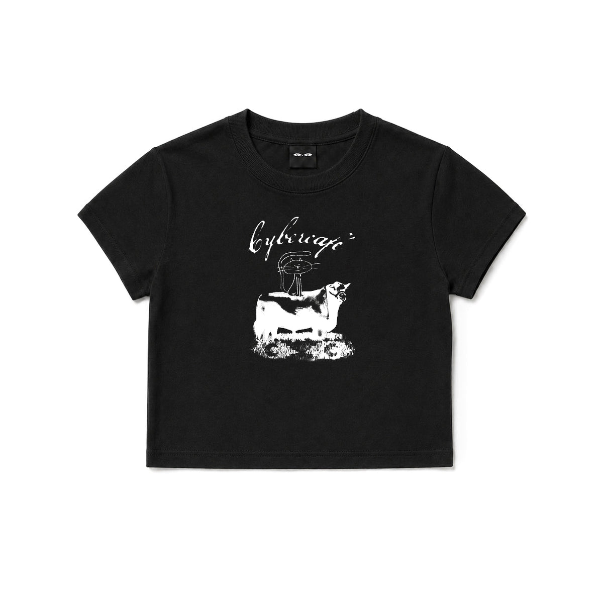 Gato/Vaca Baby Tee - Black