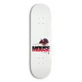 A white skateboard deck featuring a graphic of a black rat above the word 'MOUSE' in red and black, with 'BOSTON REVOLT' printed below, shown against a plain white background.