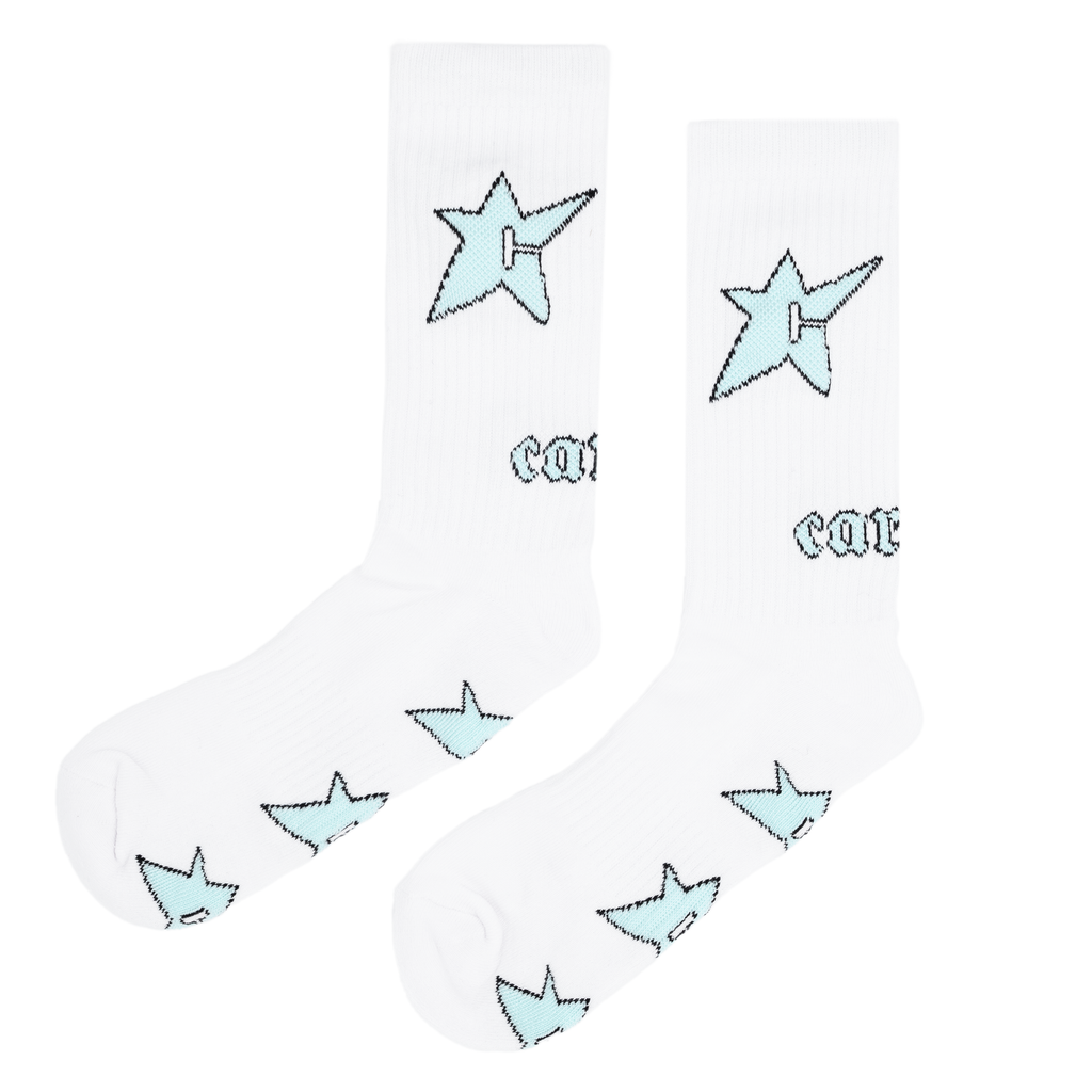 Glow In The Dark C-Star Socks - White