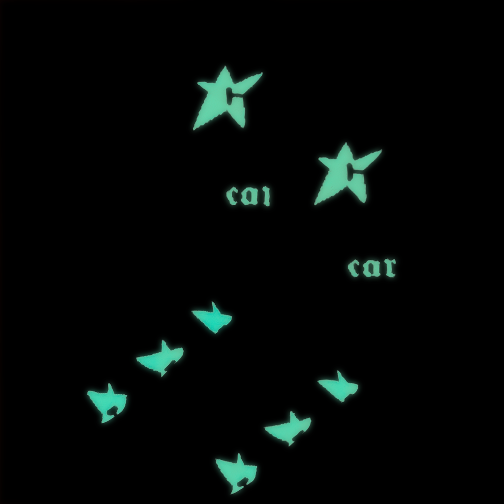 Glow In The Dark C-Star Socks - Black