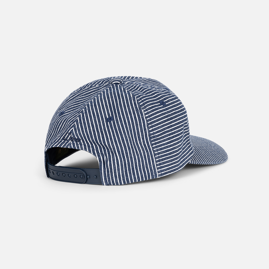 Striped Worker Cap - Navy