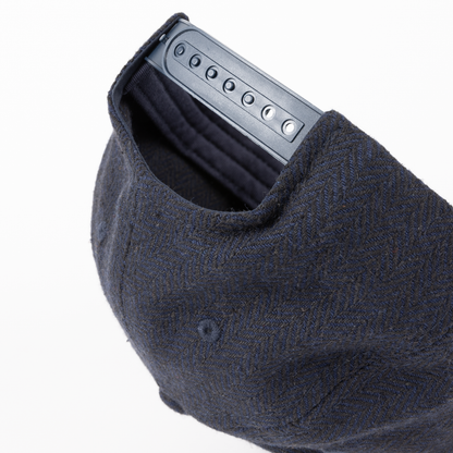 D Full Fit Cap - Herringbone Navy