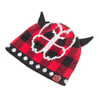 Butterfly Horn Beanie - Red
