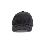 Denim Applique Cap - Black