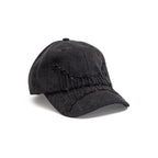 Denim Applique Cap - Black