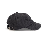 Denim Applique Cap - Black