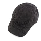 Denim Applique Cap - Black