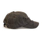 Denim Applique Cap - Brown