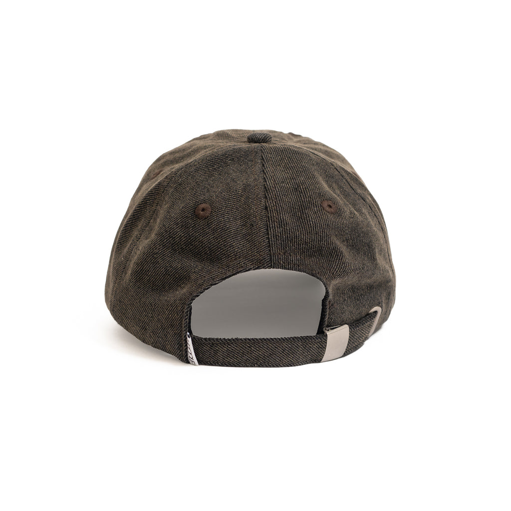 Denim Applique Cap - Brown