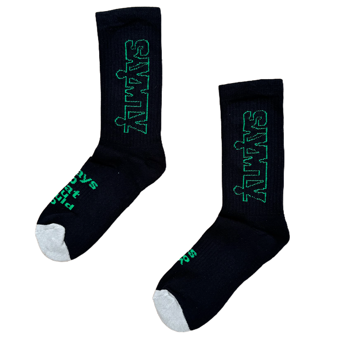 Human Socks - Black / Green