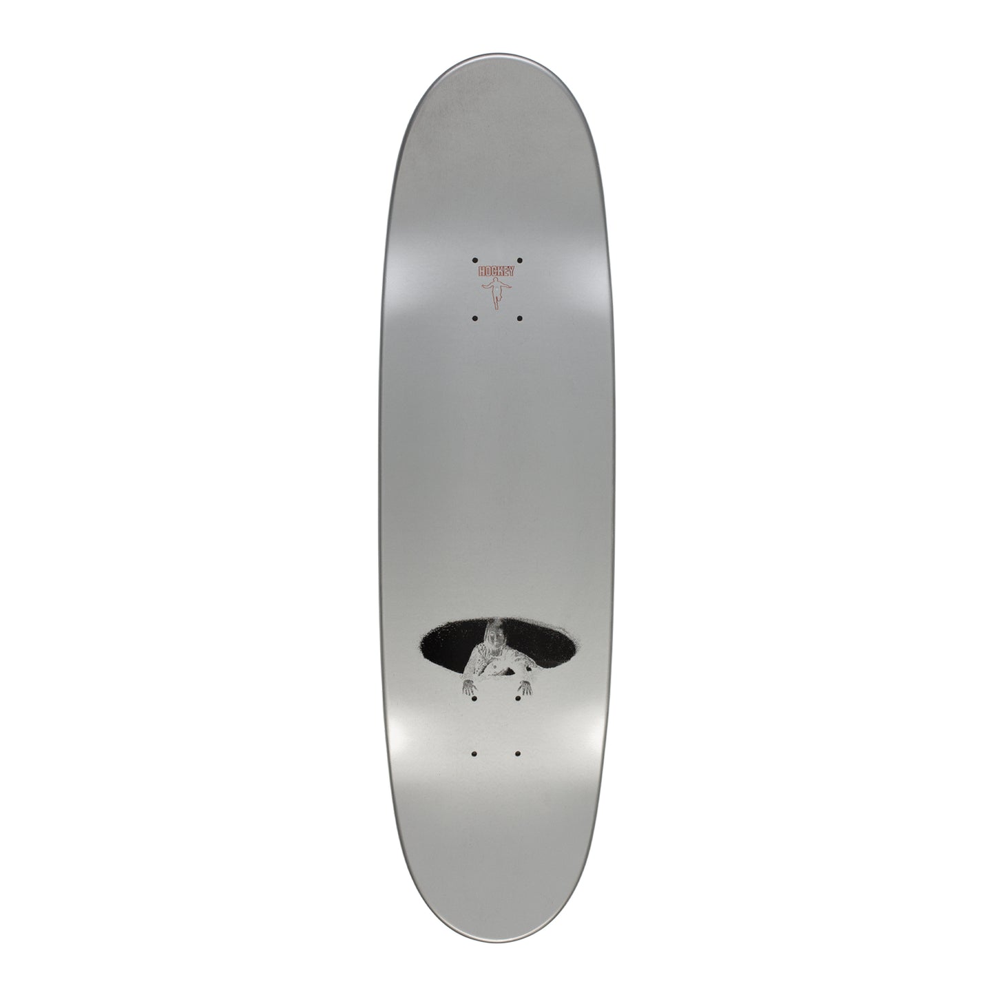 Hockey Skate Metal Deck - Silver